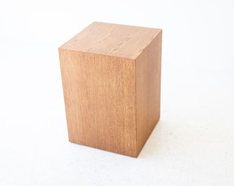 Modern Wood Side Table in Oak