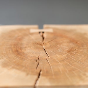 Wood Side Table with Bowties image 4