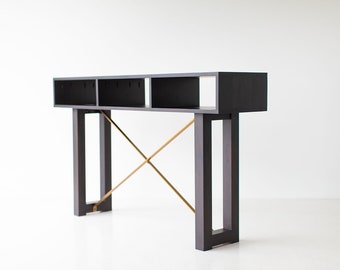 Modern Console Table  -Black and Brass