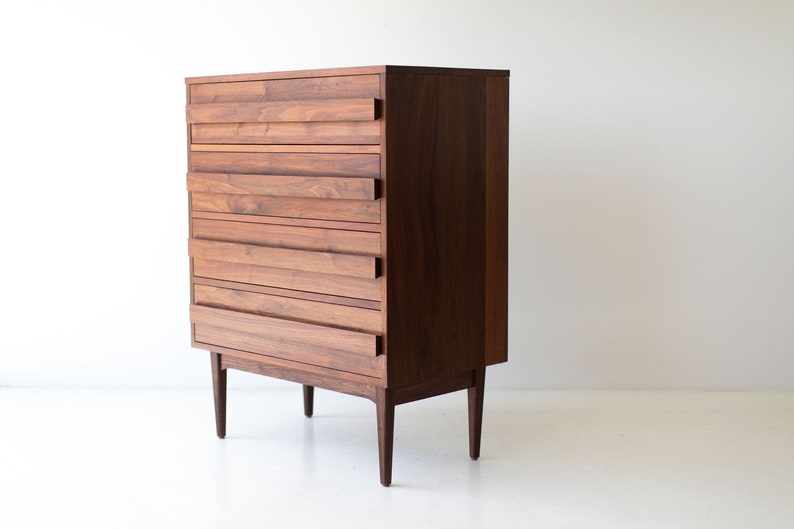 Mid Century Modern Walnut Dresser 