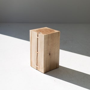 Wood Side Table with Bowties image 5