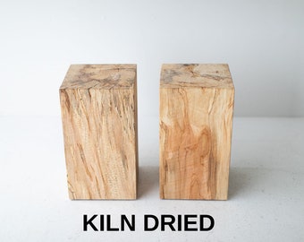 Wooden Cube End Table