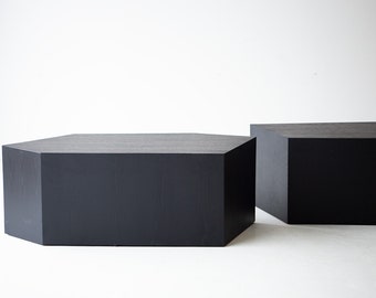 Modern Black Coffee Table, The Crag Series