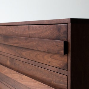 Modern Walnut 3-Drawer Dresser image 5