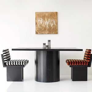 Black Reclaimed Wood Dining Table  - The Bellhop