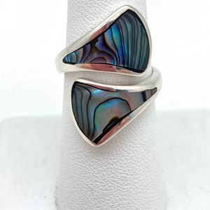 Sterling Silver Abalone Wrap Ring