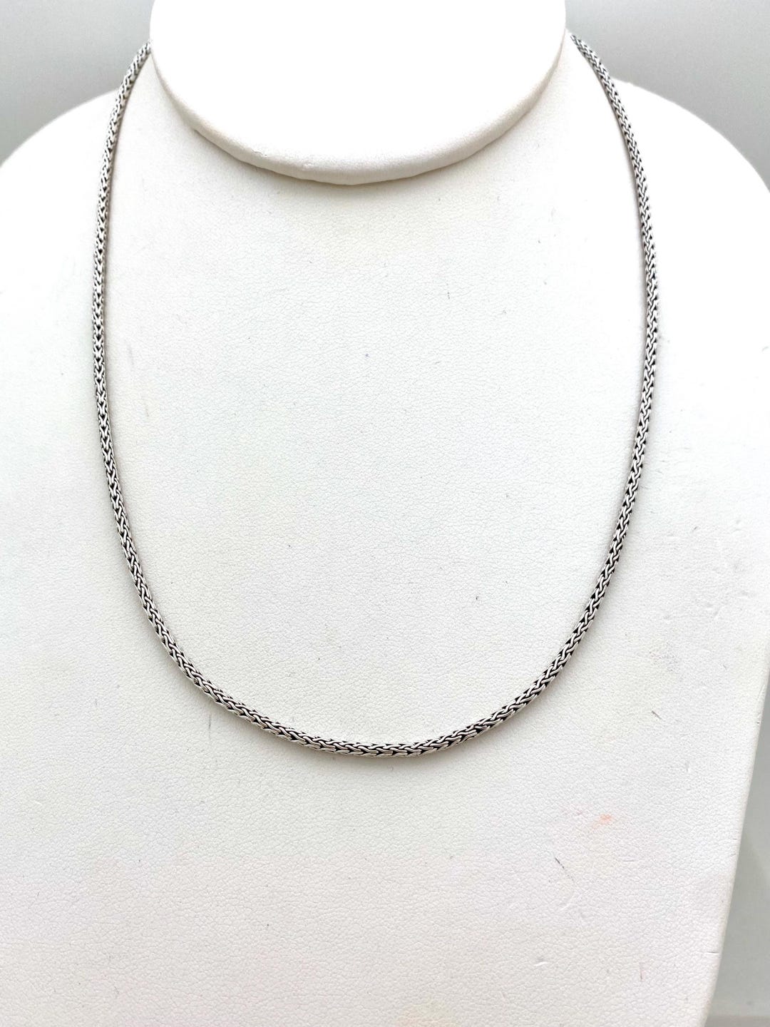 Sterling Silver 18” Foxtail Bali Chain - Etsy