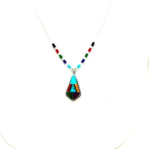 Sterling Silver Kite Shaped Navajo Necklace