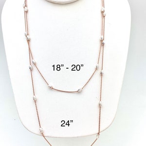 Sterling Silver Two Tone Moon Cut Bead Necklace