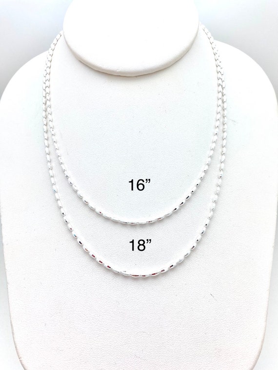 Sterling Silver Diamond Cut Rice Bead 