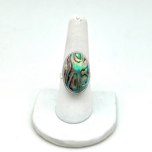 Sterling Silver and Abalone Statement Ring