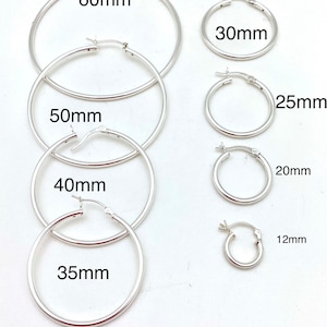 Sterling Silver Tube Hoop Earrings
