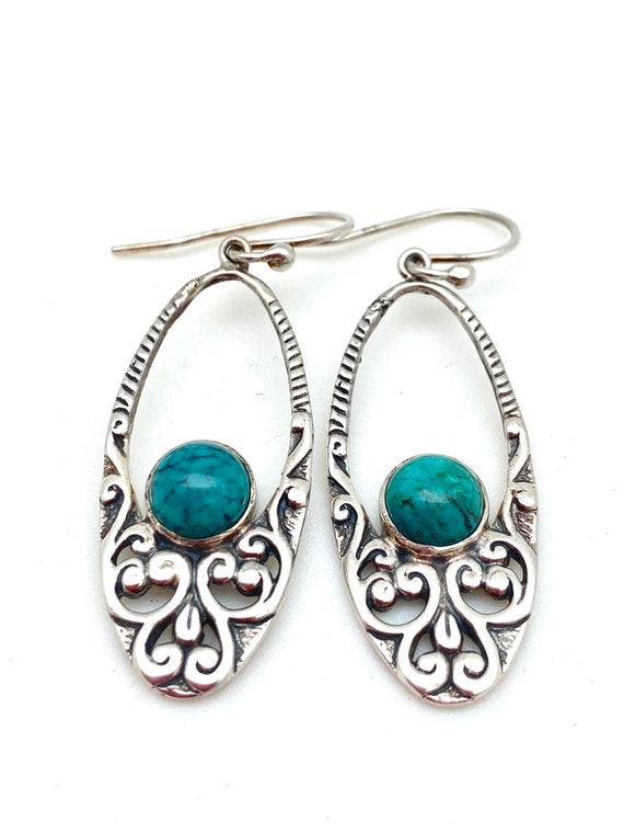 Bali Handmade Weave Pattern Curled Drop Earrings Sterling Silver Bali Handmade Weave Pattern Curled Drop Earrings Sterling Silver