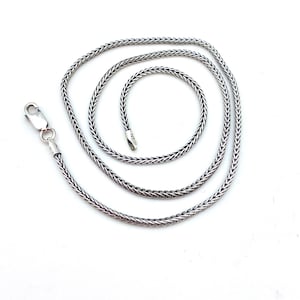 Sterling Silver Antique Square Foxtail Chain
