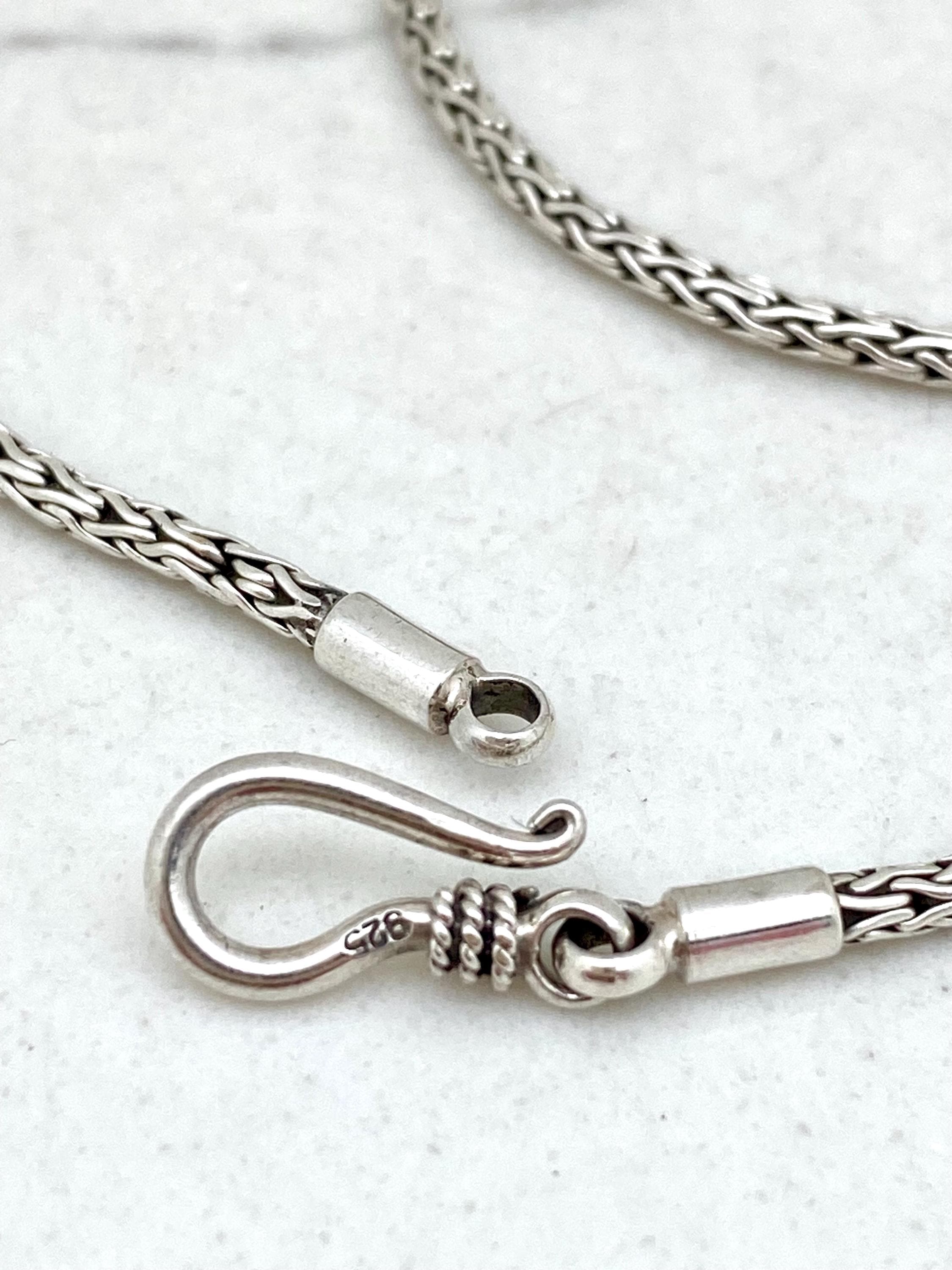 Sterling Silver 18” Foxtail Bali Chain - Etsy