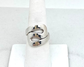 Sterling Silver Swirl Bali Ring