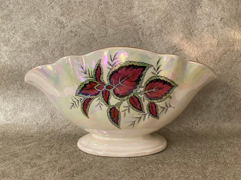 Vintage Mantle Maling Pottery Coleus Floral Pattern Vase Etsy UK