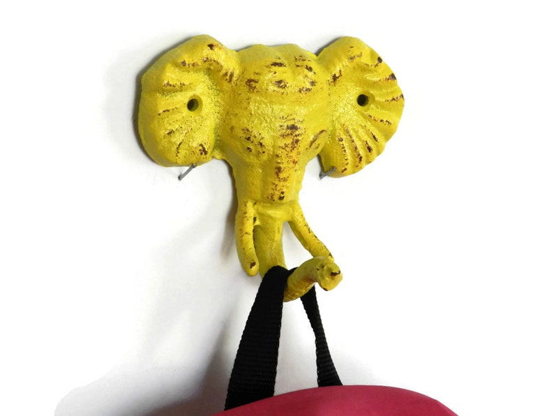 Elephant Wall Hook Baby Shower Gift Hat Kids Room Decor Towel Cast Iron