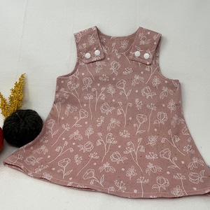 Dusty Rose Fall dress - Fall Florals baby dress, Girls Fall Dress - 100% Cotton Dress - Baby Cute Thanksgiving Dress