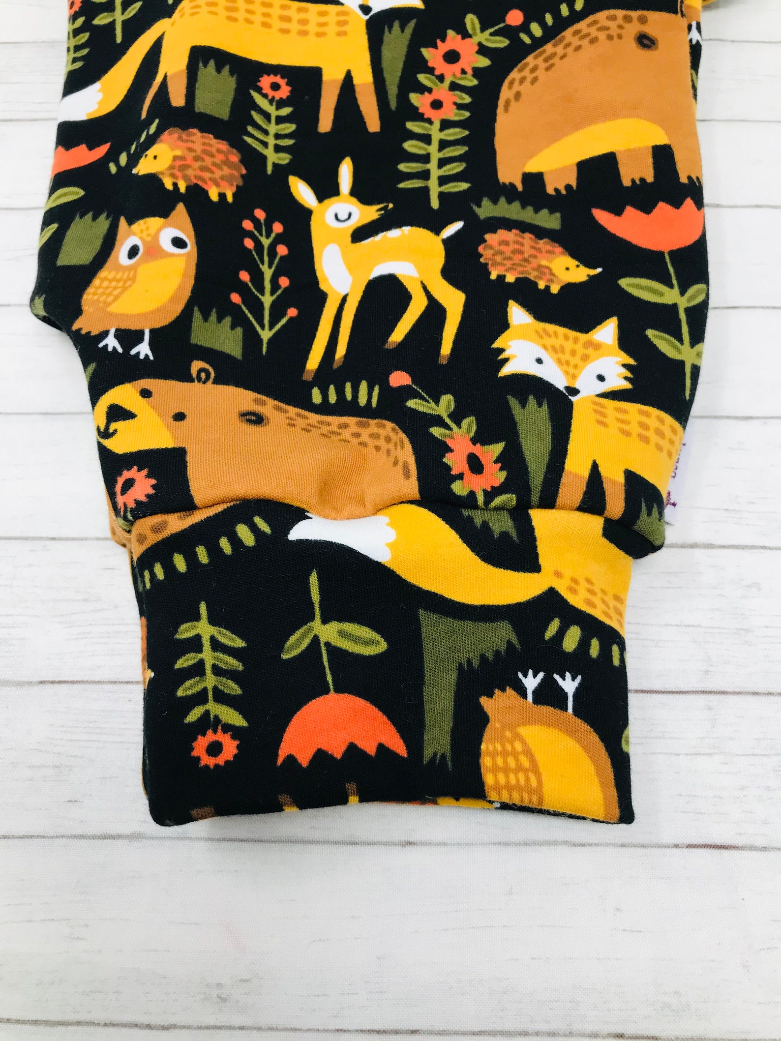 Woodland Animals Baby Romper Forest Baby Clothes Knit Baby Etsy