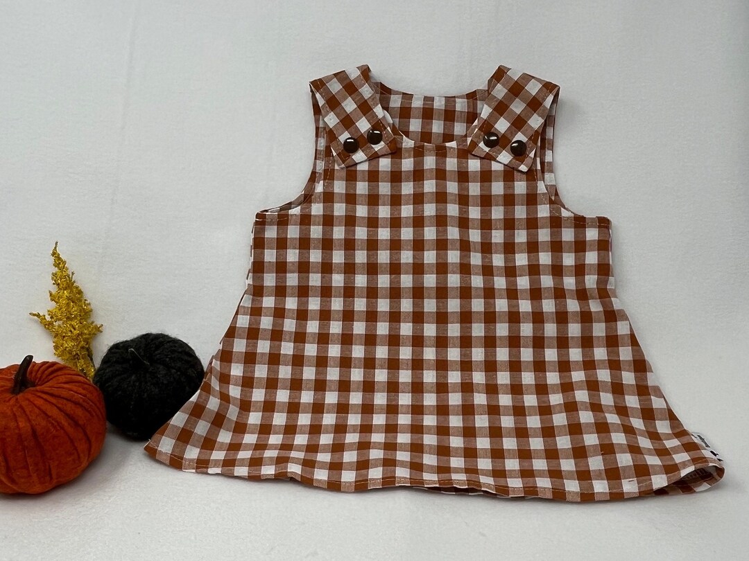 brown gingham baby dress Baby Girls Gingham Bowknot Dress,White And Brown Plaid Summer Cute Party Toddler Square Neck Puff Sleeve A Line Mini Casual Loose Fit Chic Clothes