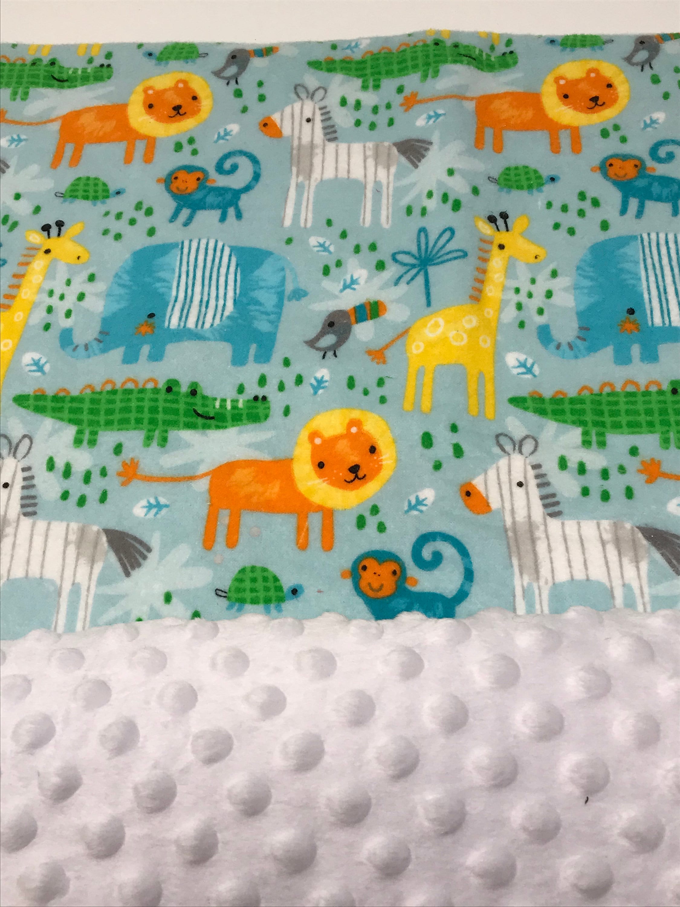 Jungle Baby Blanket Jungle Baby Minky Blanket Minky Baby Etsy UK