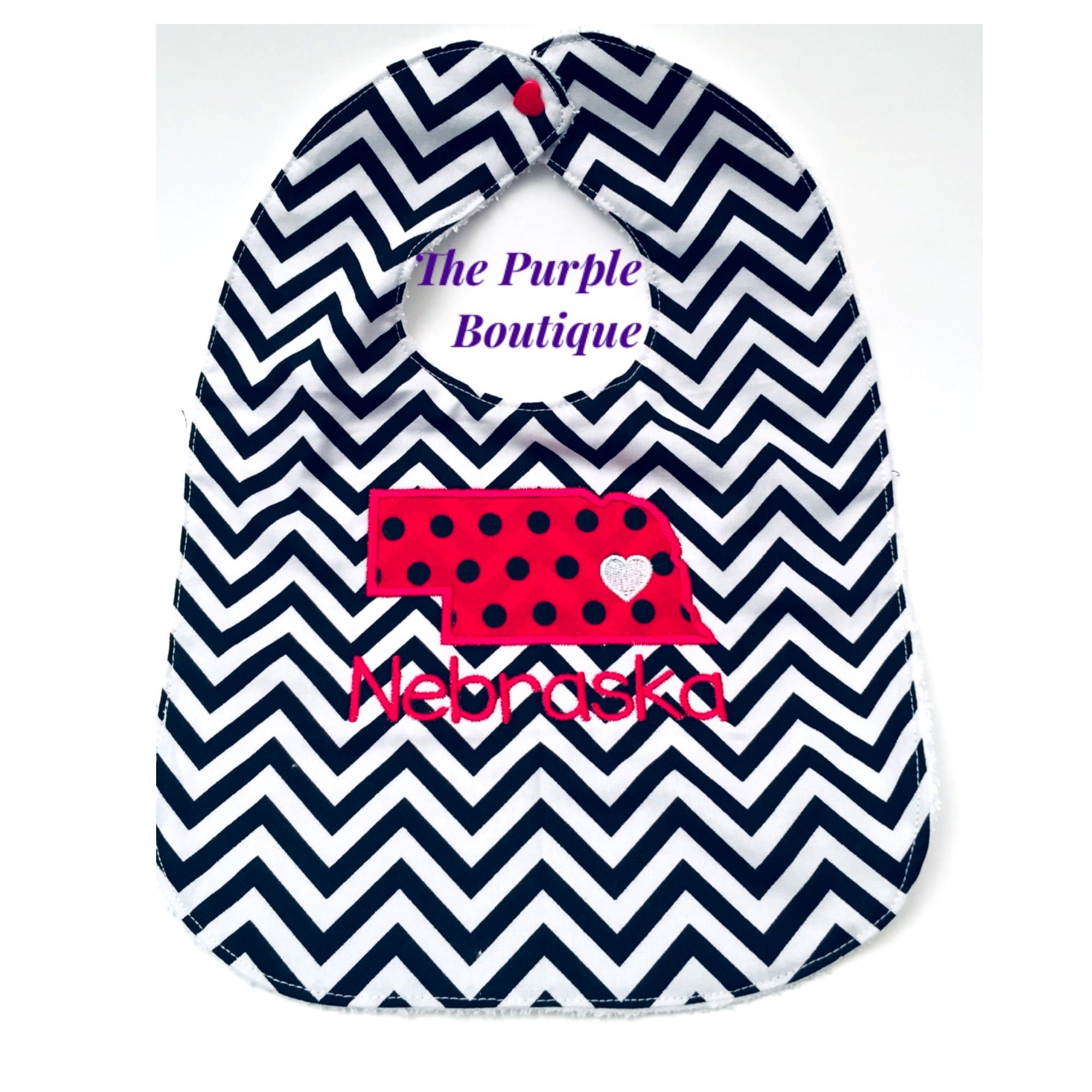 Baby bib Nebraska baby bib baby bib game day bib chevron Etsy