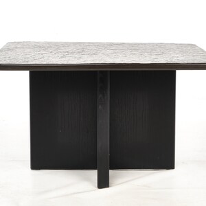 Two slate coffee tables with a black ash frame. image 6