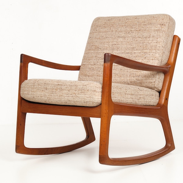 Rocking chair, Teakwood, Wanscher, France Son, mid-century, denmark