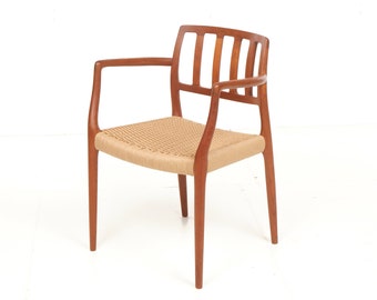 Armchair Niels Otto Moller Mod. 66, teak, vintage, new seat weave