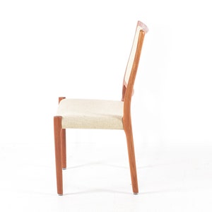 Set of four vintage chairs by Niels Otto Moller, mid-century Denmark, teak, wool fabric, new upholstery on request image 7
