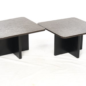 Two slate coffee tables with a black ash frame. image 2