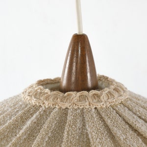 Swivel wall lamp with textile shade, probably TEMDE, walnut, Germany, vintage, 60s image 3
