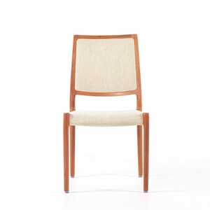 Set of four vintage chairs by Niels Otto Moller, mid-century Denmark, teak, wool fabric, new upholstery on request image 6