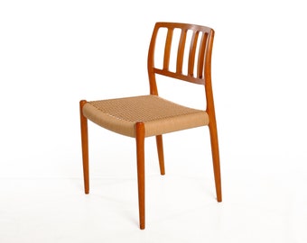 one chairr by Niels Otto Moller, Model 83,  mid-century Denmark, teak, papercord