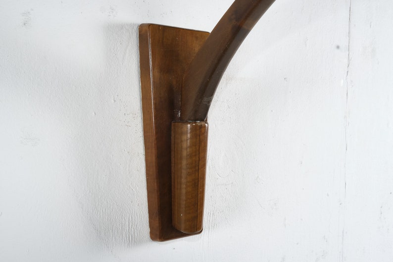 Swivel wall lamp with textile shade, probably TEMDE, walnut, Germany, vintage, 60s image 8