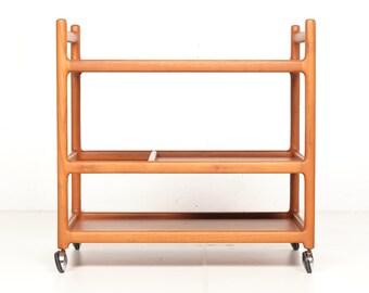 Tea cart, Johannes Andersen for Silkeborg, teak, vintage, partially solid