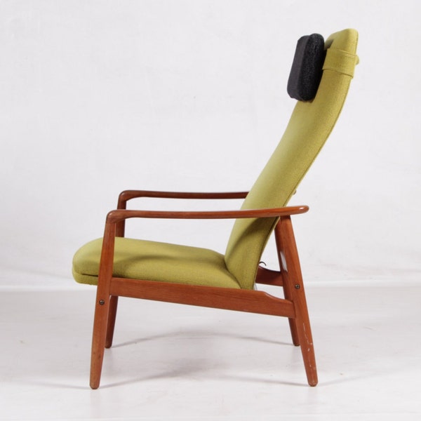 Easy chair, highback, teakwood, Soren Ladefoged, vintage, denmark