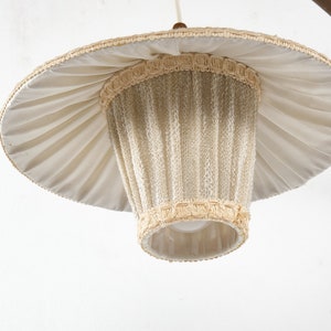 Lampe murale pivotante avec parachute textile, probablement TEMDE, Noyer, Allemagne, vintage, 60 image 5