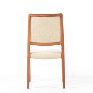 Set of four vintage chairs by Niels Otto Moller, mid-century Denmark, teak, wool fabric, new upholstery on request image 9