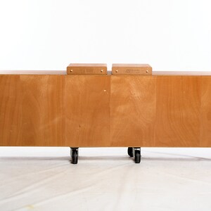 Sideboard / showcase by Silkeborg. Sliding glass doors, teak, partly solid image 2