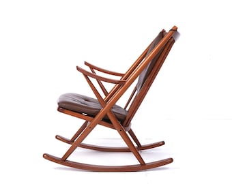 Danish Teak Rocking Chair by Frank Reenskaug for Bramin, 1960s