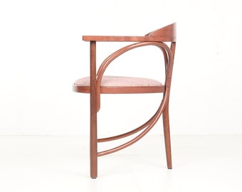 Coffee house chair, Thonet, three-legged, bentwood, beech, vintage.