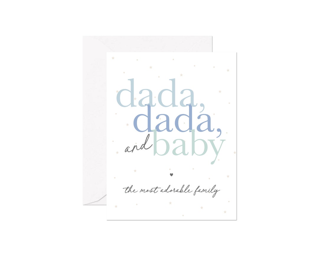 Dada, Dada & Baby, Friendship Baby Greeting Card for New Parents, New ...