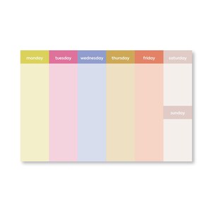 Weekly Planner Notepad | Organizational Notepad  |  Social Stationery | Writing Pad