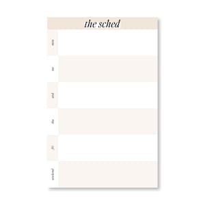 The Sched Weekly Planner Notepad | Organizational Notepad  |  Social Stationery