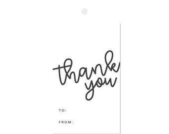 Thank You Gift Tags, Set of 6, Friendship Thank You Gift Tags