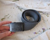 Vintage dark green khaki fabric belt with metal buckle belt for jeans gift for girl metal buckle 707