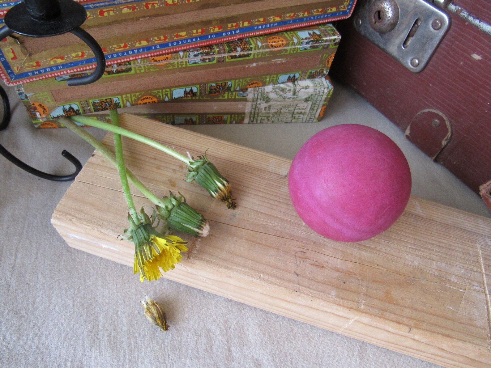 Set of two vintage toy ball red plastic ball burgundy rubber Etsy