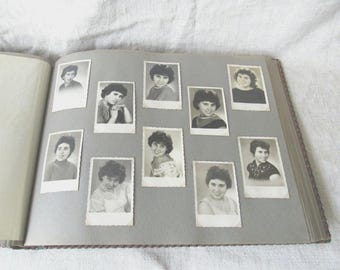 Vintage Fotoalbum mit Schwarz Weiss Fotos
